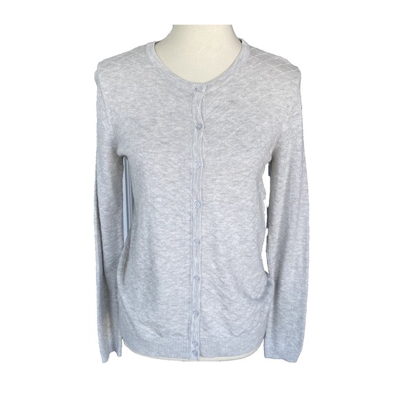 RADLEY LONDON Sweaters - Hilary Radley Women Sweater Small Knit Cardigan Button Grey Cotton  Long Sleeve